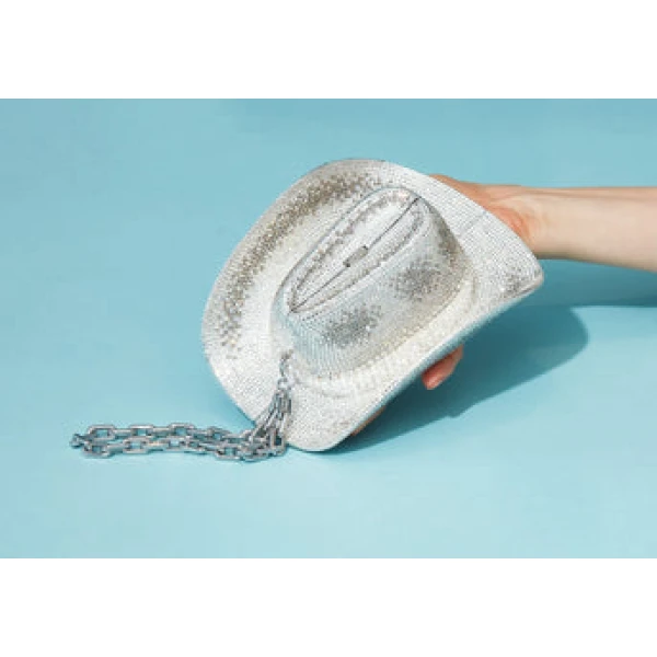 Judith Leiber Cowboy Hat Jane Purse - Judith Leiber Crystal Clutch - Luxury Evening Bag - Shop at Luxury Shoes 