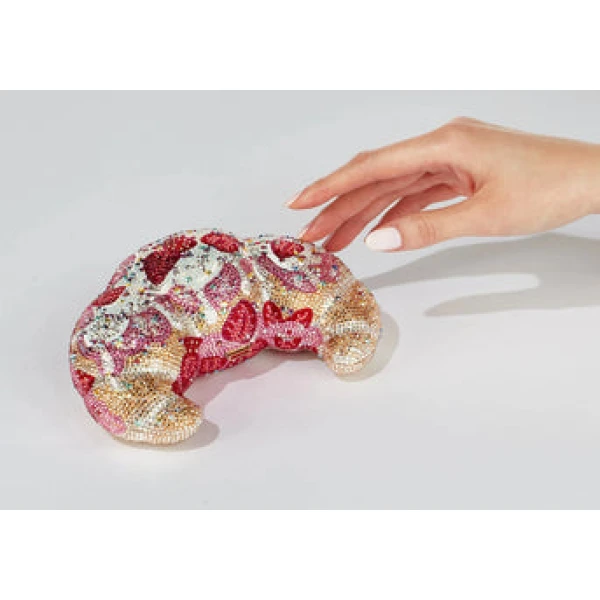 Judith Leiber Croissant Indulgence - Judith Leiber Crystal Clutch - Luxury Evening Bag - Shop at Luxury Shoes 