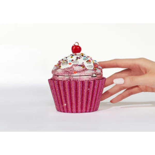 Judith Leiber Cupcake Cherry - Judith Leiber Crystal Clutch - Luxury Evening Bag - Shop at Luxury Shoes 