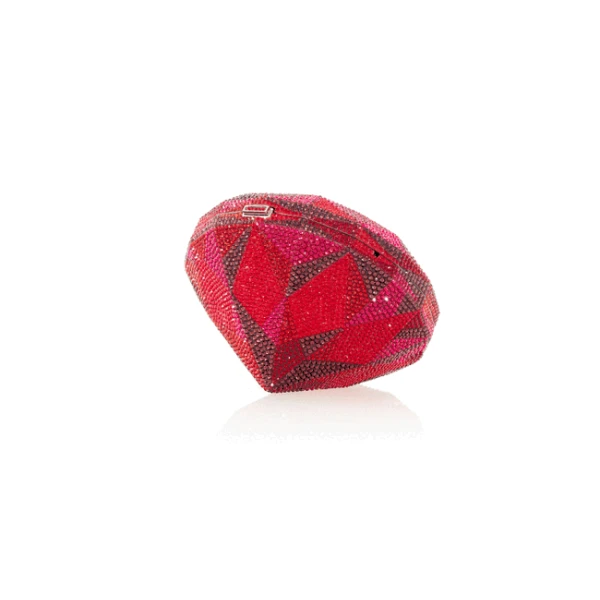 Judith Leiber Designer Diamond Ruby Handbag - Judith Leiber Crystal Clutch - Luxury Evening Bag - Shop at Luxury Shoes 