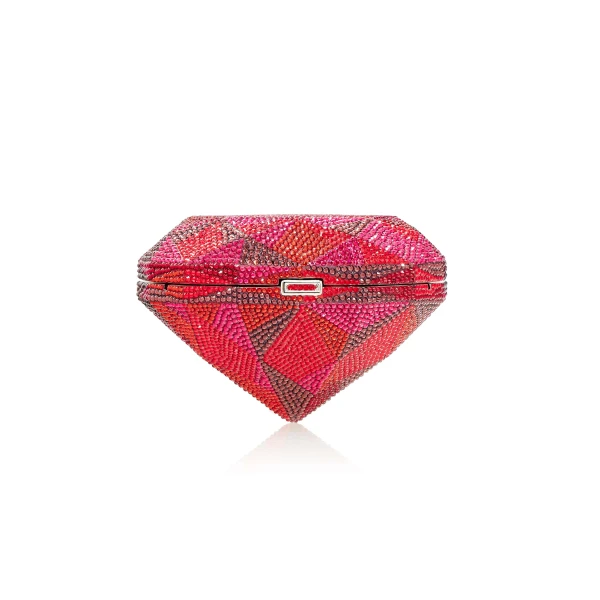 Judith Leiber Designer Diamond Ruby Handbag - Judith Leiber Crystal Clutch - Luxury Evening Bag - Shop at Luxury Shoes 