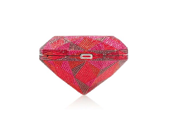 Judith Leiber Designer Diamond Ruby Handbag - Judith Leiber Crystal Clutch - Luxury Evening Bag - Shop at Luxury Shoes 