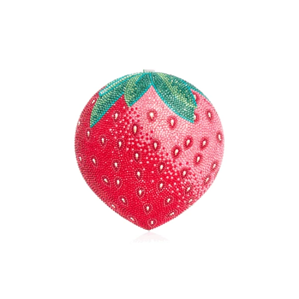 Judith Leiber Designer Strawberry Handbag - Judith Leiber Crystal Clutch - Luxury Evening Bag - Shop at Luxury Shoes 