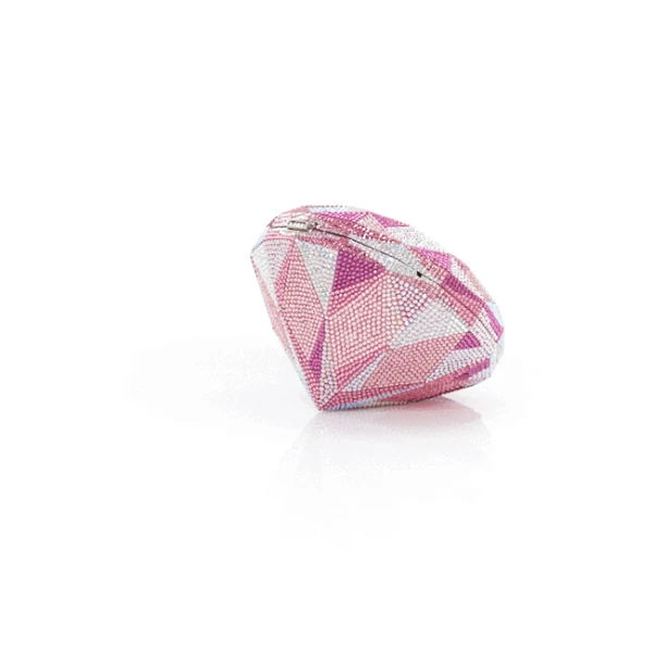 Judith Leiber Diamond Pink - Judith Leiber Crystal Clutch - Luxury Evening Bag - Shop at Luxury Shoes 