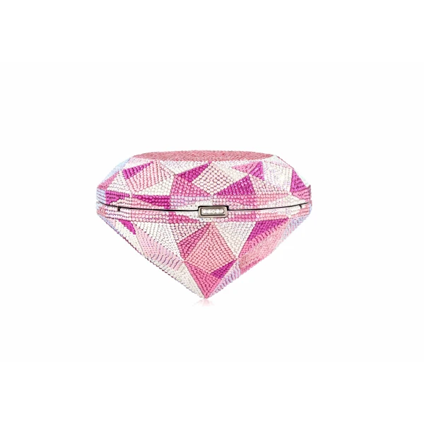 Judith Leiber Diamond Pink - Judith Leiber Crystal Clutch - Luxury Evening Bag - Shop at Luxury Shoes 