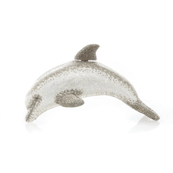 Judith Leiber Dolphin Phin - Judith Leiber Crystal Clutch - Luxury Evening Bag - Shop at Luxury Shoes 