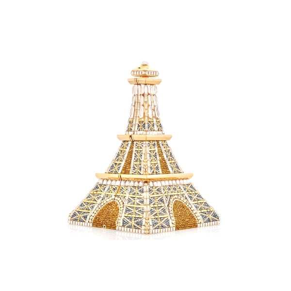 Judith Leiber Eiffel Tower Bonne Nuit - Judith Leiber Crystal Clutch - Luxury Evening Bag - Shop at Luxury Shoes 