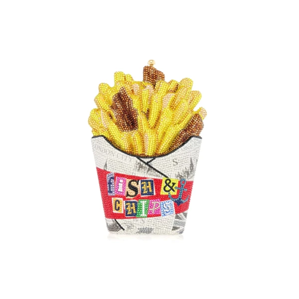 Judith Leiber French Fries Fish And Chips - Judith Leiber Crystal Clutch - Luxury Evening Bag - Shop at Luxury Shoes 