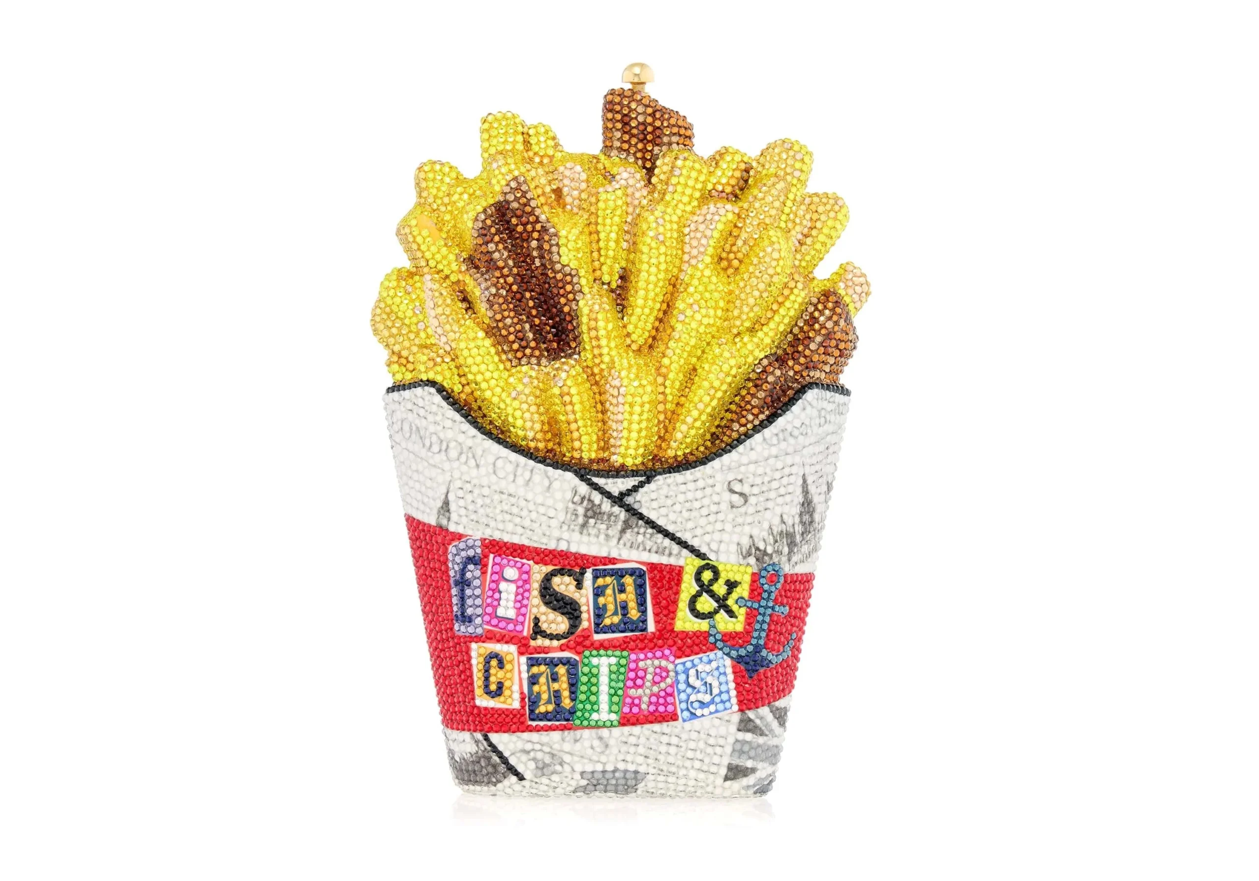 Judith Leiber French Fries Fish And Chips - Judith Leiber Crystal Clutch - Luxury Evening Bag - Shop at Luxury Shoes 