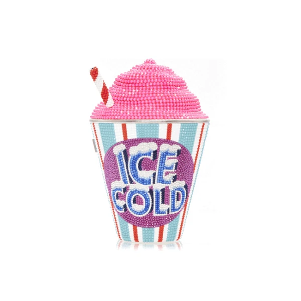 Judith Leiber Frozen Drink Ice Cold - Judith Leiber Crystal Clutch - Luxury Evening Bag - Shop at Luxury Shoes 