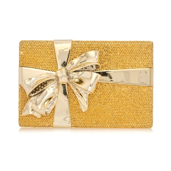 Judith Leiber Gift Box Surprise Gold - Judith Leiber Crystal Clutch - Luxury Evening Bag - Shop at Luxury Shoes 