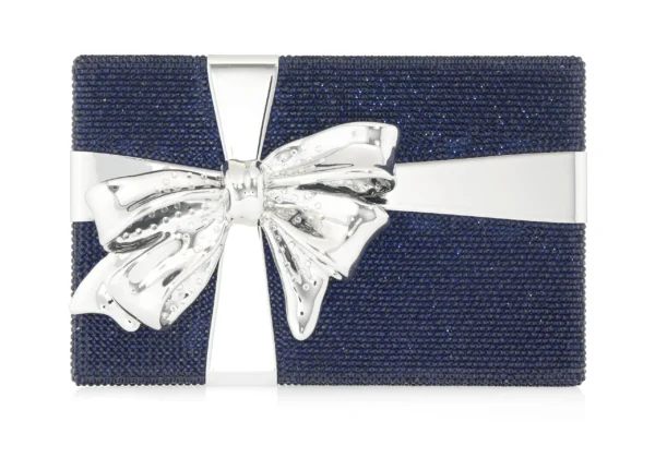 Judith Leiber Gift Box Surprise Navy - Judith Leiber Crystal Clutch - Luxury Evening Bag - Shop at Luxury Shoes 