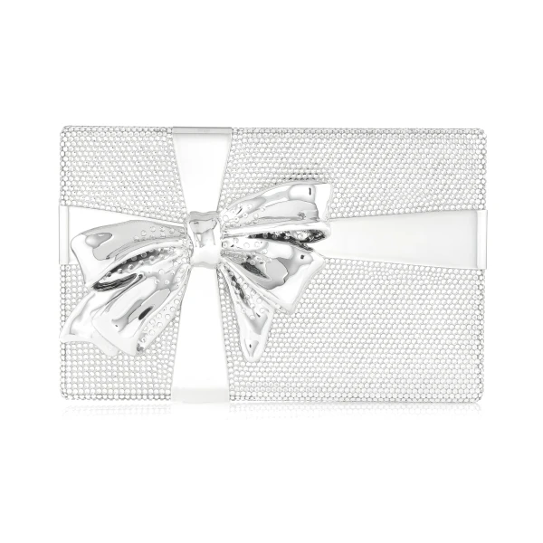 Judith Leiber Gift Box Surprise Silver - Judith Leiber Crystal Clutch - Luxury Evening Bag - Shop at Luxury Shoes 