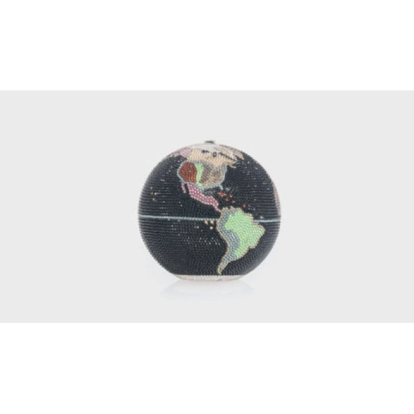 Judith Leiber Globe Hayden Planetarium Black - Judith Leiber Crystal Clutch - Luxury Evening Bag - Shop at Luxury Shoes 