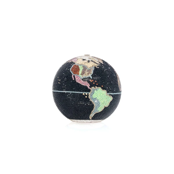 Judith Leiber Globe Hayden Planetarium Black - Judith Leiber Crystal Clutch - Luxury Evening Bag - Shop at Luxury Shoes 