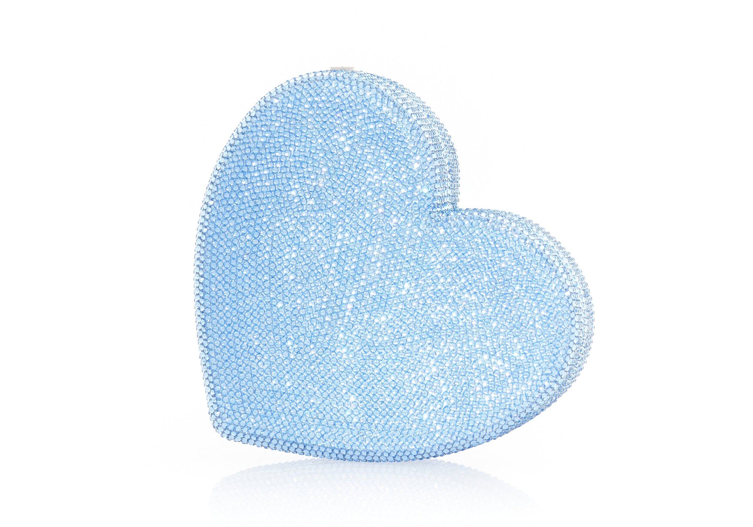 Judith Leiber Heart Clutch Blue Designer Purse - Judith Leiber Crystal Clutch - Luxury Evening Bag - Shop at Luxury Shoes 