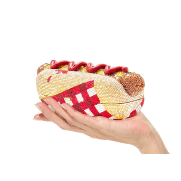 Judith Leiber Hot Dog Handbag - Judith Leiber Crystal Clutch - Luxury Evening Bag - Shop at Luxury Shoes 