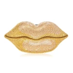 Judith Leiber Hot Lips Gold - Judith Leiber Crystal Clutch - Luxury Evening Bag - Shop at Luxury Shoes 