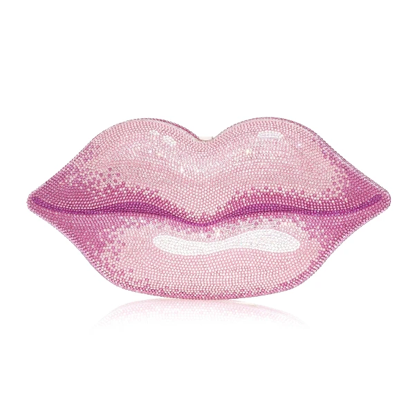 Judith Leiber Hot Lips Pink Designer Purse - Judith Leiber Crystal Clutch - Luxury Evening Bag - Shop at Luxury Shoes 