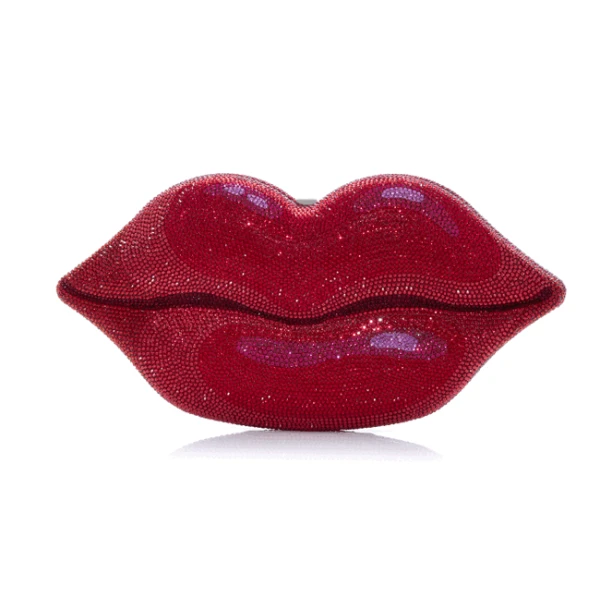 Judith Leiber Hot Lips Red - Judith Leiber Crystal Clutch - Luxury Evening Bag - Shop at Luxury Shoes 