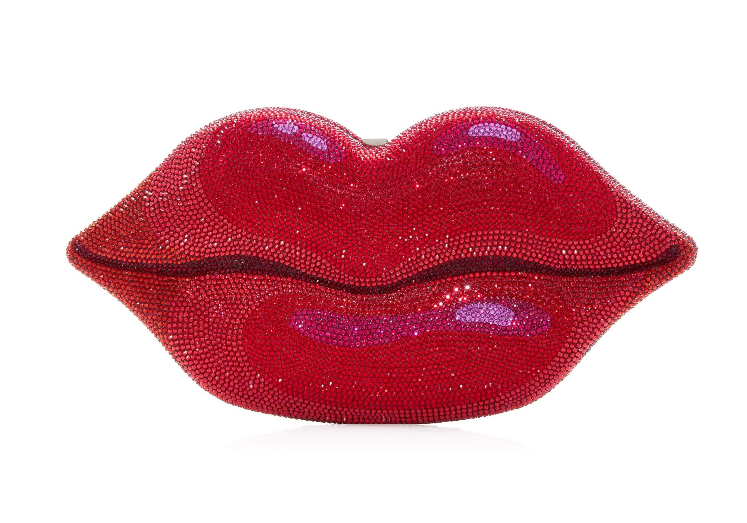 Judith Leiber Hot Lips Red - Judith Leiber Crystal Clutch - Luxury Evening Bag - Shop at Luxury Shoes 