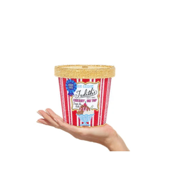 Judith Leiber Judith's Best Ice Cream Pint - Judith Leiber Crystal Clutch - Luxury Evening Bag - Shop at Luxury Shoes 