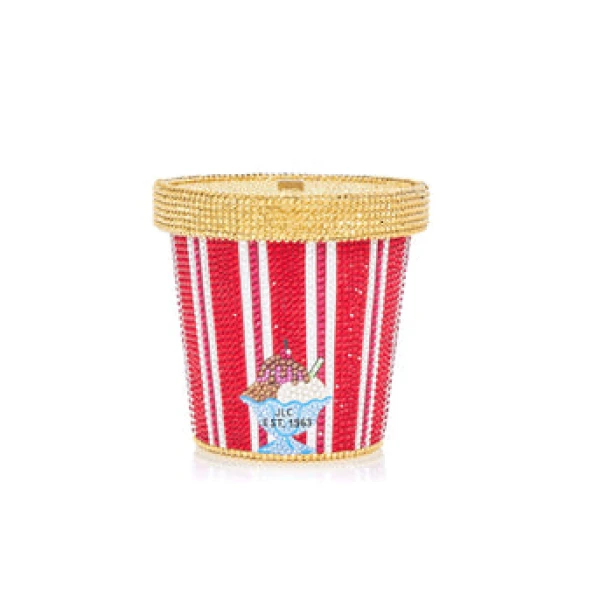 Judith Leiber Judith's Best Ice Cream Pint - Judith Leiber Crystal Clutch - Luxury Evening Bag - Shop at Luxury Shoes 