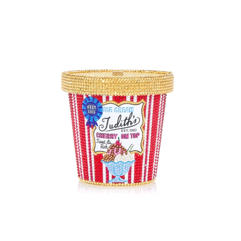Judith Leiber Judith's Best Ice Cream Pint - Judith Leiber Crystal Clutch - Luxury Evening Bag - Shop at Luxury Shoes 