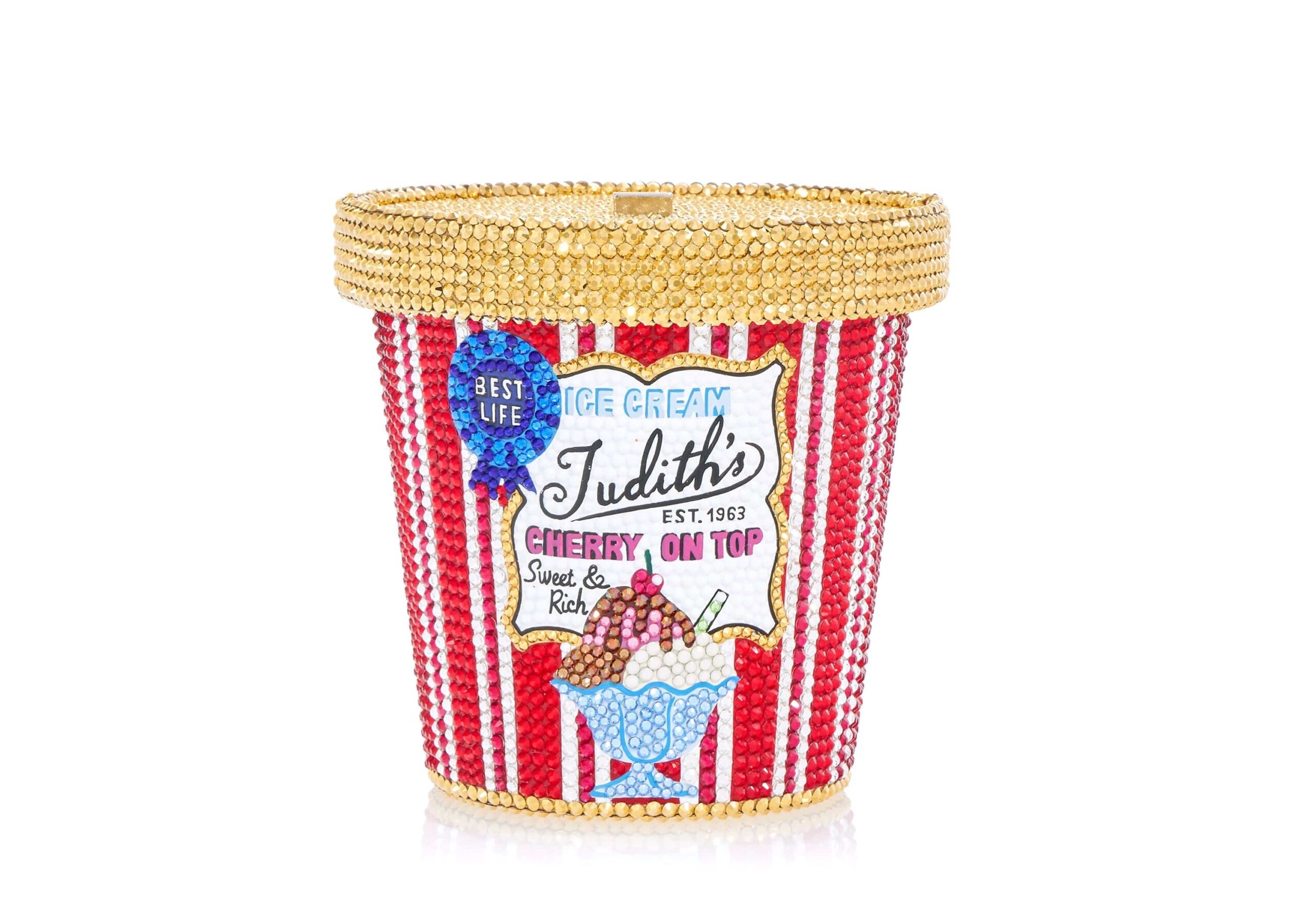 Judith Leiber Judith's Best Ice Cream Pint - Judith Leiber Crystal Clutch - Luxury Evening Bag - Shop at Luxury Shoes Judith Leiber Judith's Best Ice Cream Pint - Judith Leiber Crystal Clutch - Luxury Evening Bag - Shop at Luxury Shoes