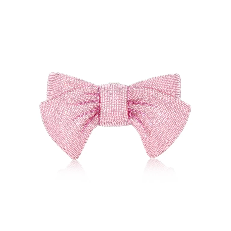 Judith Leiber Just For You Bow Pink - Judith Leiber Crystal Clutch - Luxury Evening Bag - Shop at Luxury Shoes 