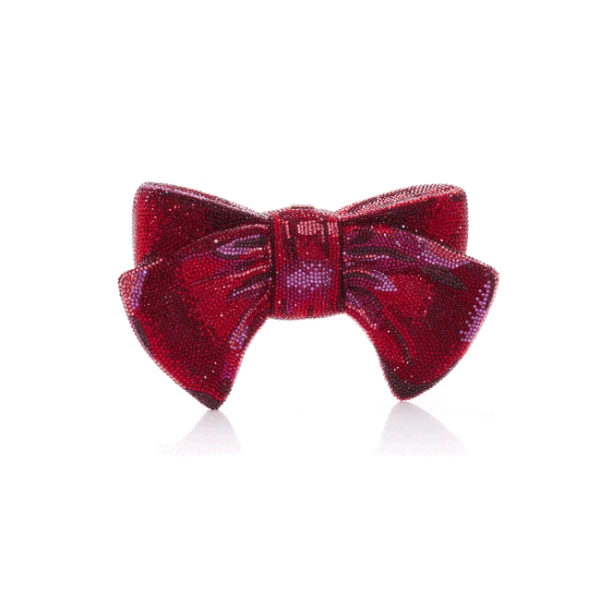 Judith Leiber Just For You Bow Red - Judith Leiber Crystal Clutch - Luxury Evening Bag - Shop at Luxury Shoes 