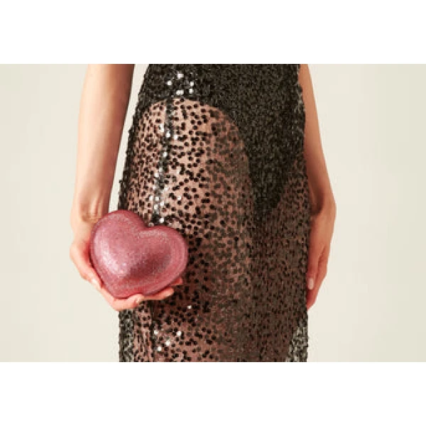 Judith Leiber L'Amour Petit Coeur Pink - Judith Leiber Crystal Clutch - Luxury Evening Bag - Shop at Luxury Shoes 