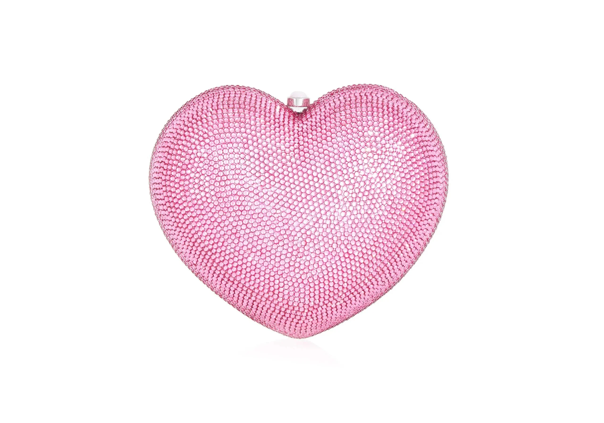 Judith Leiber L'Amour Petit Coeur Pink - Judith Leiber Crystal Clutch - Luxury Evening Bag - Shop at Luxury Shoes 