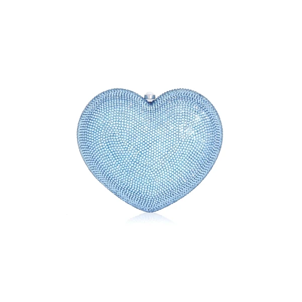 Judith Leiber L'Amour Petit Coeur Sapphire - Judith Leiber Crystal Clutch - Luxury Evening Bag - Shop at Luxury Shoes 