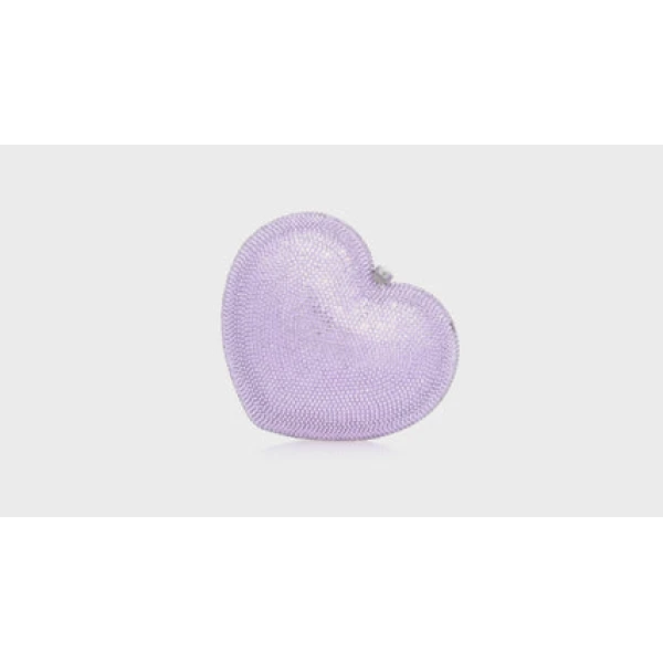 Judith Leiber L'Amour Petit Coeur Violet - Judith Leiber Crystal Clutch - Luxury Evening Bag - Shop at Luxury Shoes 