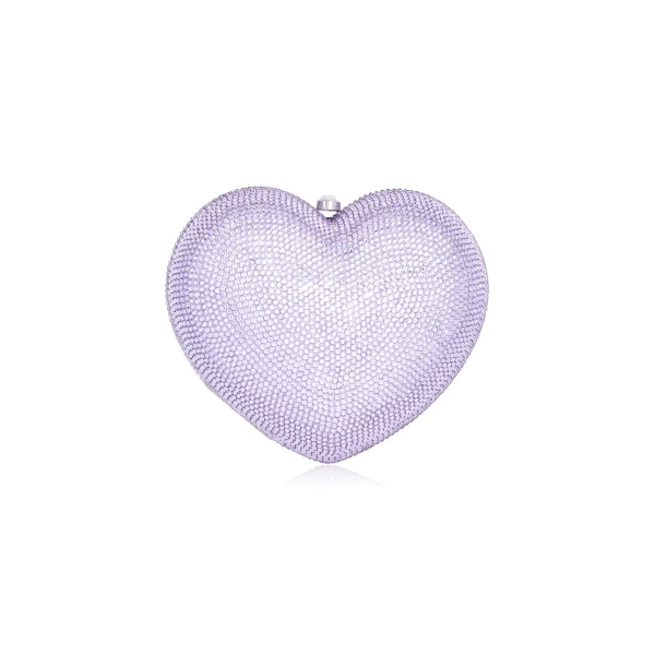 Judith Leiber L'Amour Petit Coeur Violet - Judith Leiber Crystal Clutch - Luxury Evening Bag - Shop at Luxury Shoes 