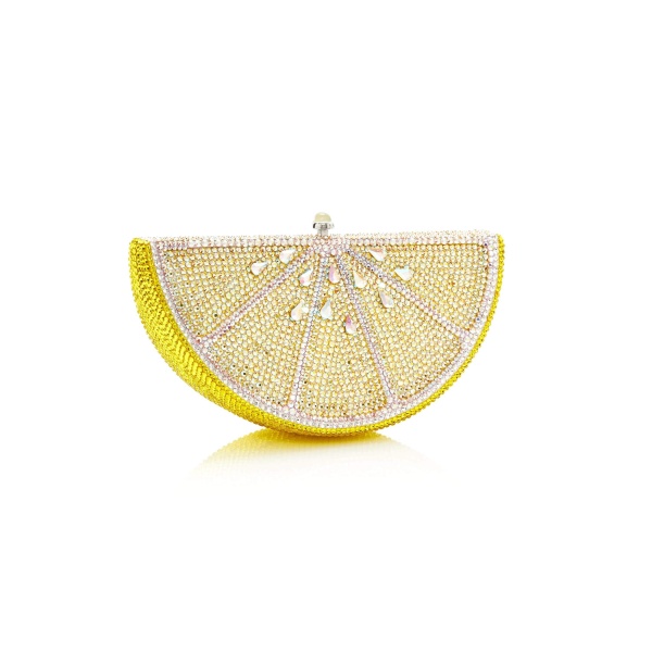 Judith Leiber Lemon Slice - Judith Leiber Crystal Clutch - Luxury Evening Bag - Shop at Luxury Shoes 