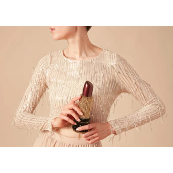 Judith Leiber Lipstick Burgundy Glitter - Judith Leiber Crystal Clutch - Luxury Evening Bag - Shop at Luxury Shoes 