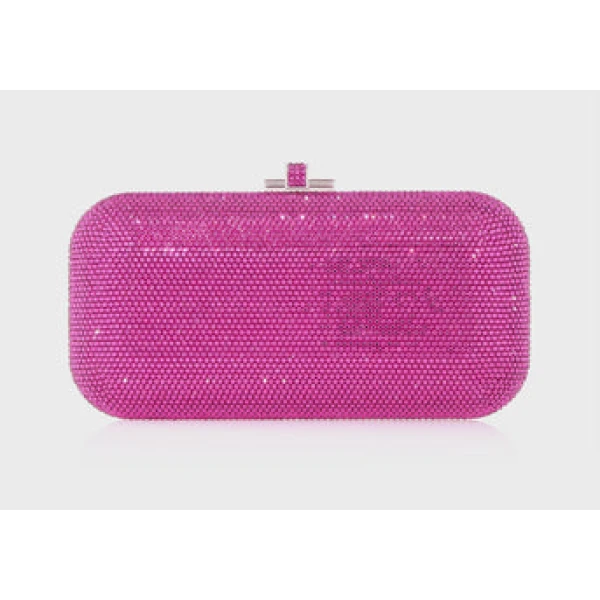 Judith Leiber Long Slide Fullbead Fuchsia - Judith Leiber Crystal Clutch - Luxury Evening Bag - Shop at Luxury Shoes 