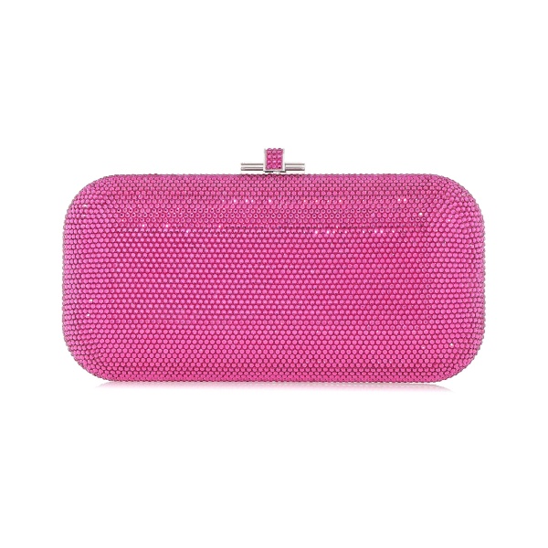 Judith Leiber Long Slide Fullbead Fuchsia - Judith Leiber Crystal Clutch - Luxury Evening Bag - Shop at Luxury Shoes 