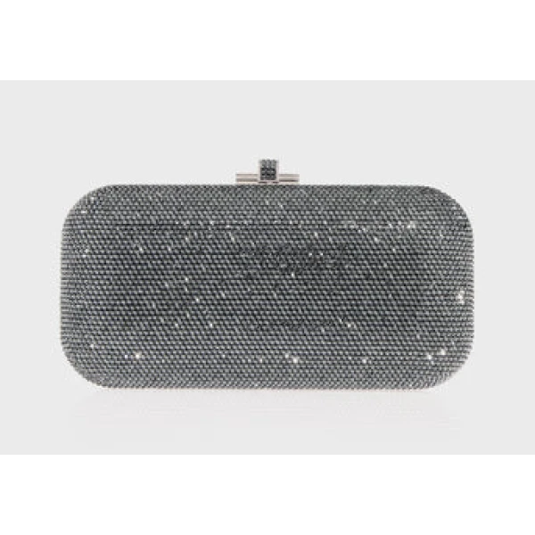 Judith Leiber Long Slide Gray - Judith Leiber Crystal Clutch - Luxury Evening Bag - Shop at Luxury Shoes 