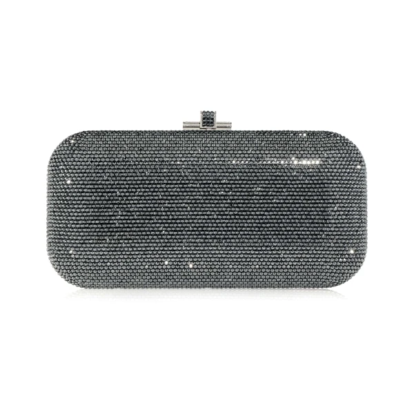 Judith Leiber Long Slide Gray - Judith Leiber Crystal Clutch - Luxury Evening Bag - Shop at Luxury Shoes 