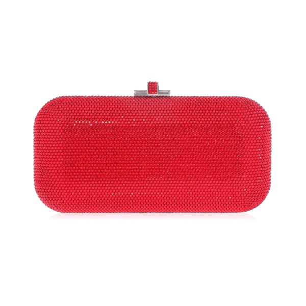 Judith Leiber Long Slide Red - Judith Leiber Crystal Clutch - Luxury Evening Bag - Shop at Luxury Shoes 