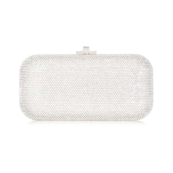Judith Leiber Long Slide Silver - Judith Leiber Crystal Clutch - Luxury Evening Bag - Shop at Luxury Shoes 