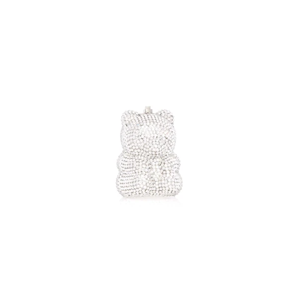 Judith Leiber Mini Gummy Bear Silver - Judith Leiber Crystal Clutch - Luxury Evening Bag - Shop at Luxury Shoes 