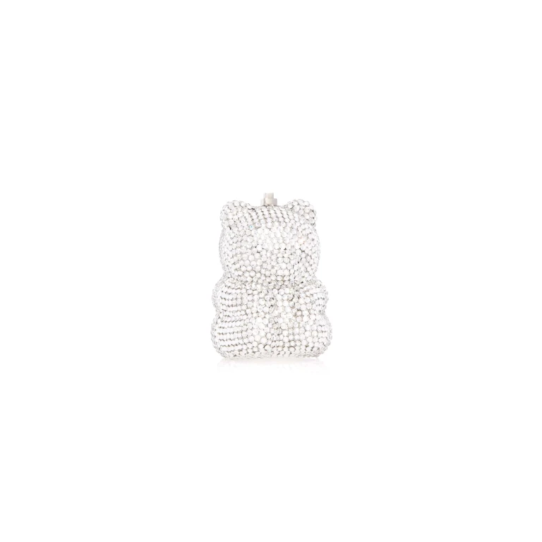 Judith Leiber Mini Gummy Bear Silver - Judith Leiber Crystal Clutch - Luxury Evening Bag - Shop at Luxury Shoes 