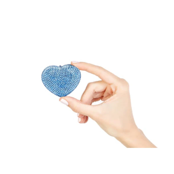 Judith Leiber Mini Heart Light Sapphire - Judith Leiber Crystal Clutch - Luxury Evening Bag - Shop at Luxury Shoes 