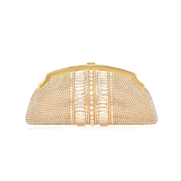 Judith Leiber Mini Venetian Gems Champagne - Judith Leiber Crystal Clutch - Luxury Evening Bag - Shop at Luxury Shoes 