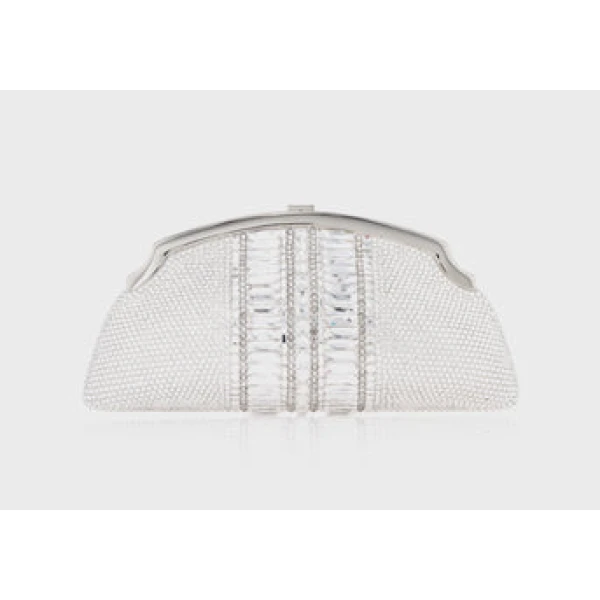 Judith Leiber Mini Venetian Gems Silver - Judith Leiber Crystal Clutch - Luxury Evening Bag - Shop at Luxury Shoes 