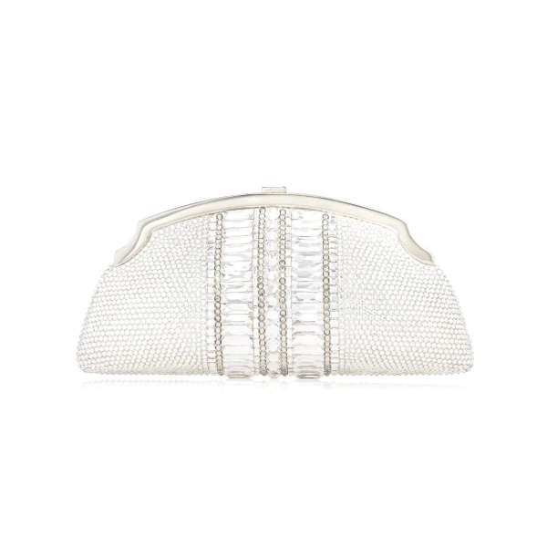 Judith Leiber Mini Venetian Gems Silver - Judith Leiber Crystal Clutch - Luxury Evening Bag - Shop at Luxury Shoes 